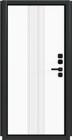 Входная дверь SV Doors Аляска ручка штанга ТЕРМО, Белый матовый