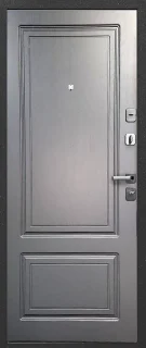 Входная дверь КСМ Толстяк Букле Черный Белый ясень/Грецкий орех/Ясень графит эмаль, Ясень графит эмаль