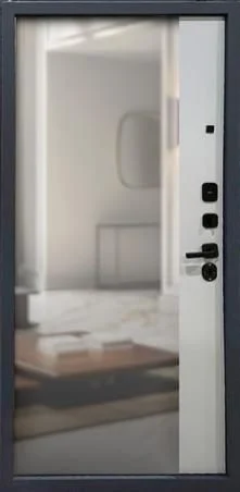 Входная дверь SV Doors Рим, Меджик родиум (ПЭТ) + зеркало